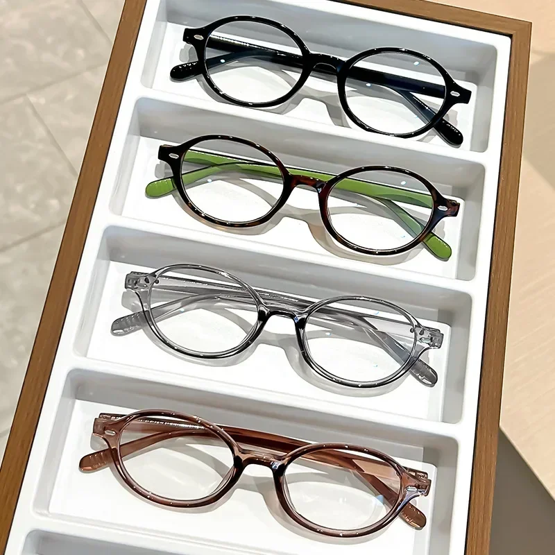 Modische Lesebrille mit ovalem Rahmen für Damen und Herren, trendige Plus-Dioptrien-Presbyopie, Unisex, Anti-Blaulicht-Fernsichtbrille – Detail 4