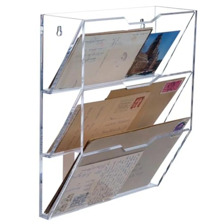 

Трехуровневый акриловый настенный органайзер для писем и документов для дома, прихожей или офиса