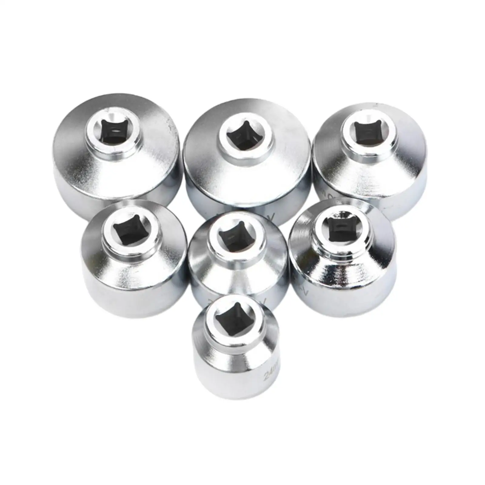 

7x Oil Wrench Tool 3/8'' Drive 24mm to 38mm Sturdy Steel Remover Automotive Tools Car Accessories Universal