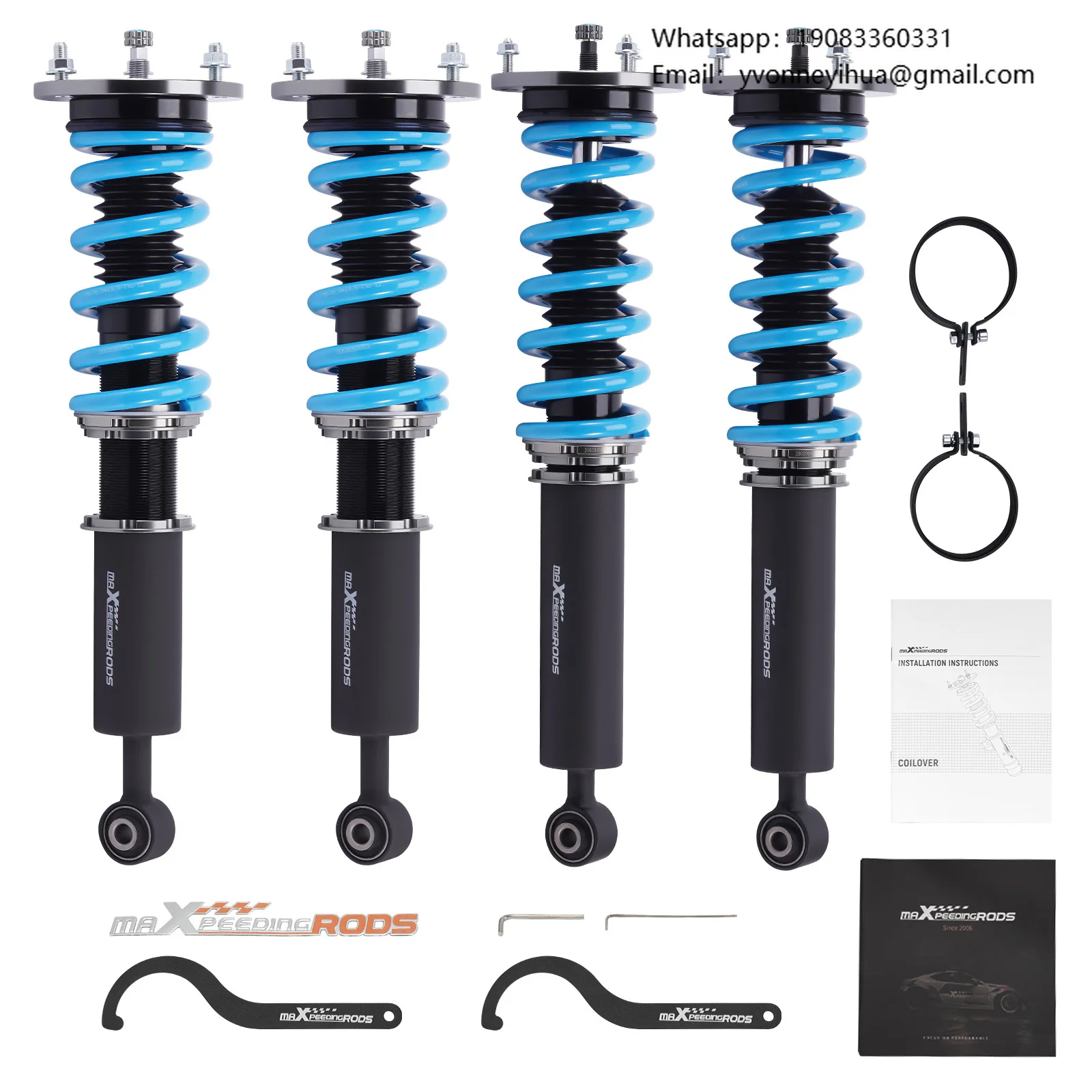 

MaXpeedingrods 24 Way Adjustable Coilover Suspension Shocks for Lexus LS400 UCF20 1995-2000