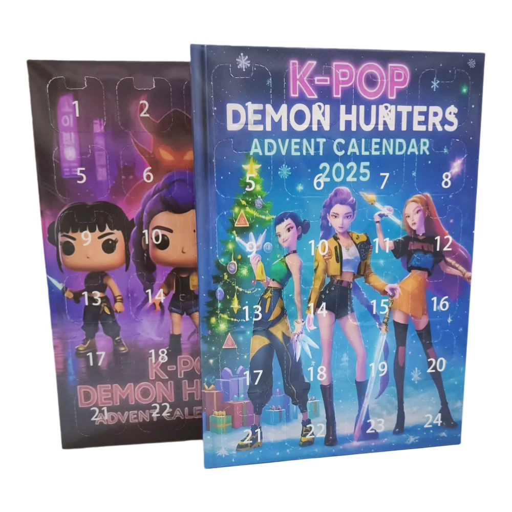 Calendario de Adviento Kpop Demon Hunters, caja ciega Hunxic Rumi Mira Joye, modelo de colección de muñecos, decoración, regalo de Navidad para niños, 2025
