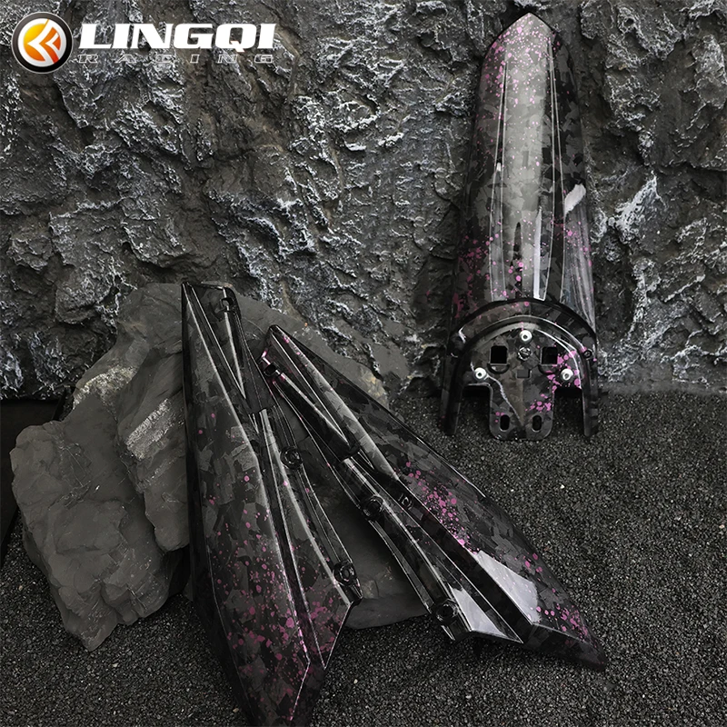 

LINGQI RACING Motorcycle Rear Fender and Side Mudguard Cover Fairing Kit Parts For Light Bee X S Electric Motocross Bike