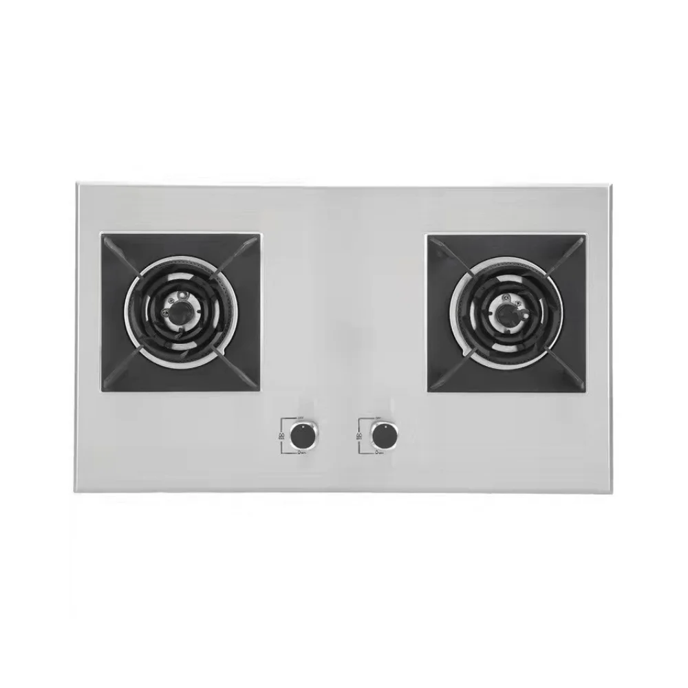 

Happy Home 2-Burner Table Top Gas Stove Stainless Steel Built-In for Household Kitchen