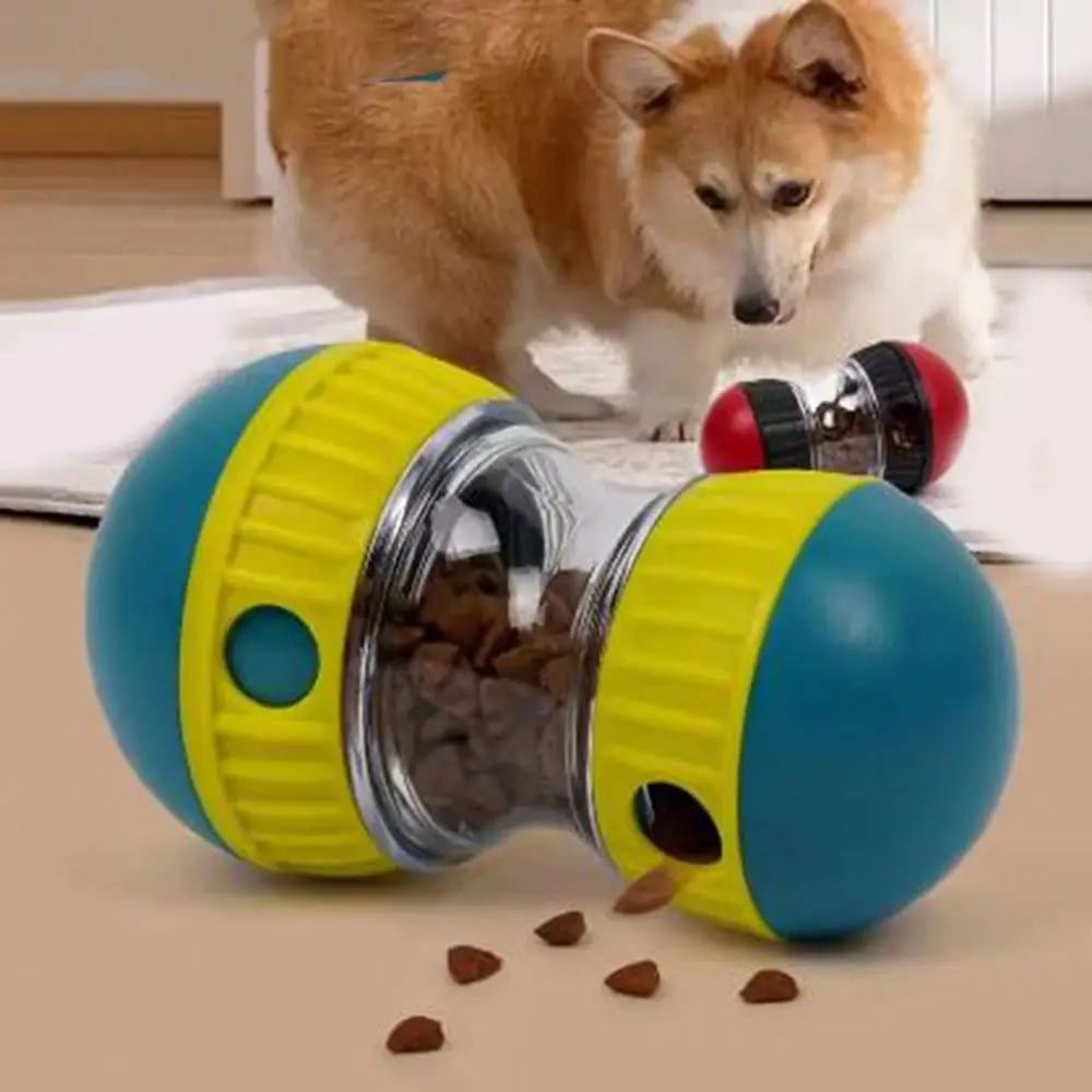 Plastic Dog Treat Leaking Bite-resistant Interactive Pet Training Ball Treat Dispensing Digestion-Improving