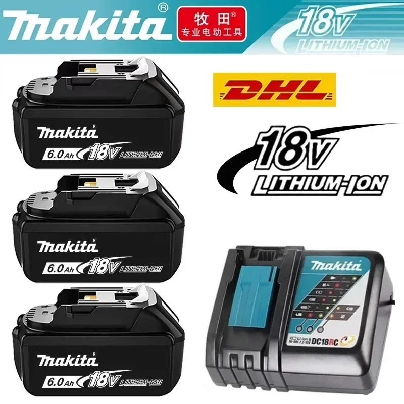 

100% Original Makita battery, 18V 6000mAh lithium battery, Makita BL1815 BL1830 BL1840 BL1850B BL1860B 18V power tool battery
