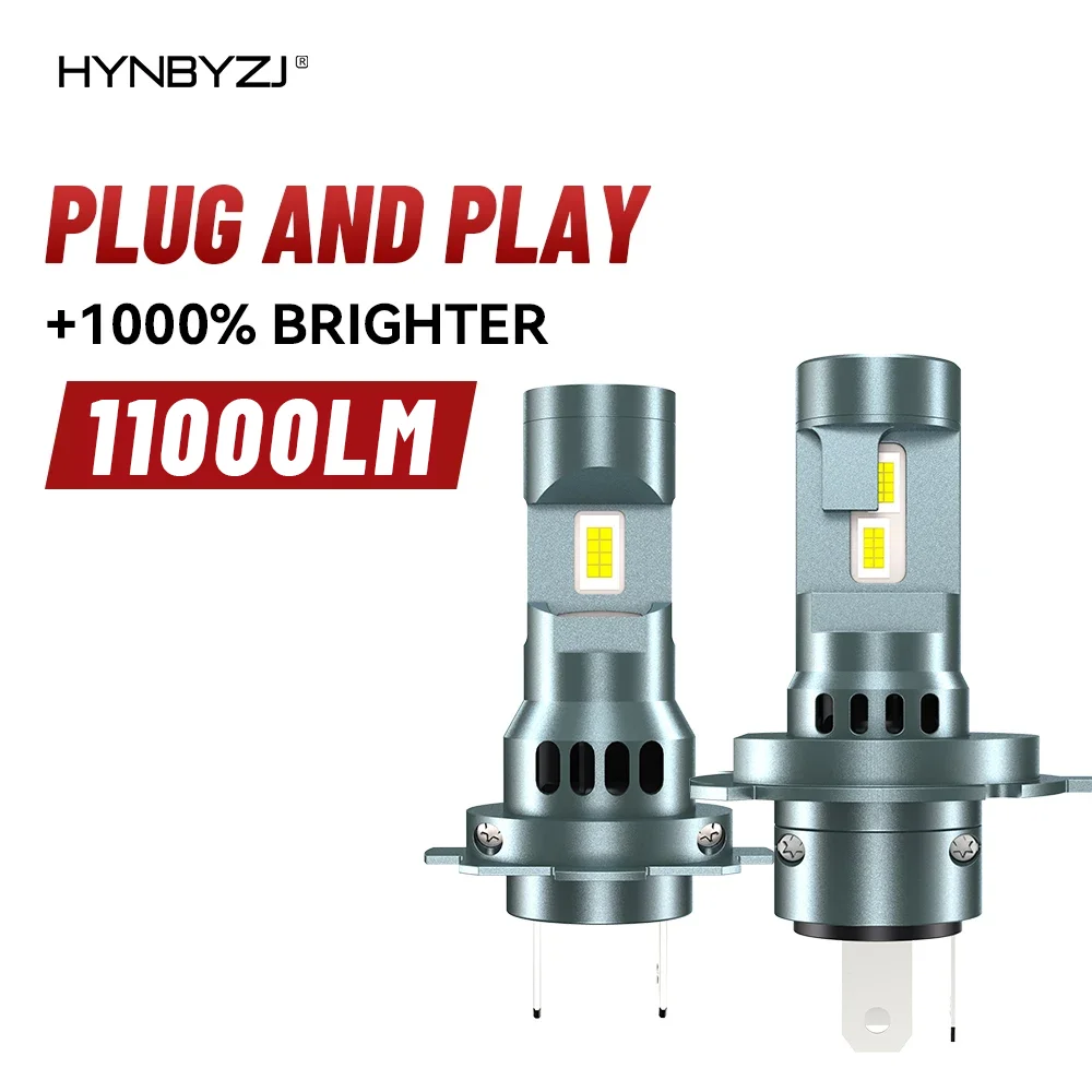 

H7 H4 LED Lights 1:1 Mini Size Head Lamp Wireless 11000LM CSP LED Chips H11 9005 9006 Car LED Headlight Bulb 6000K White 12V