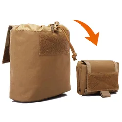 Foldable Molle Magazine Dump Drop Pouch Folding Outdoor Hiking Hunting Accessories Utility Recovery EDC Ammo Waist Pack Bag