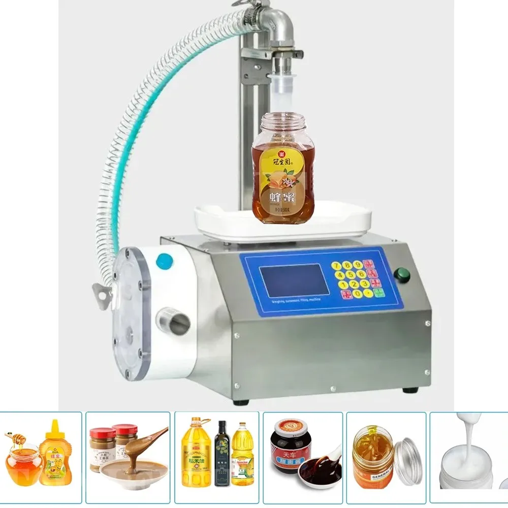 CSY-A3 Honey Filling Machine Gear Pump Ketchup Sesame Sauce Filler Edible Oil Glue Peanut Butter Viscous Liquid