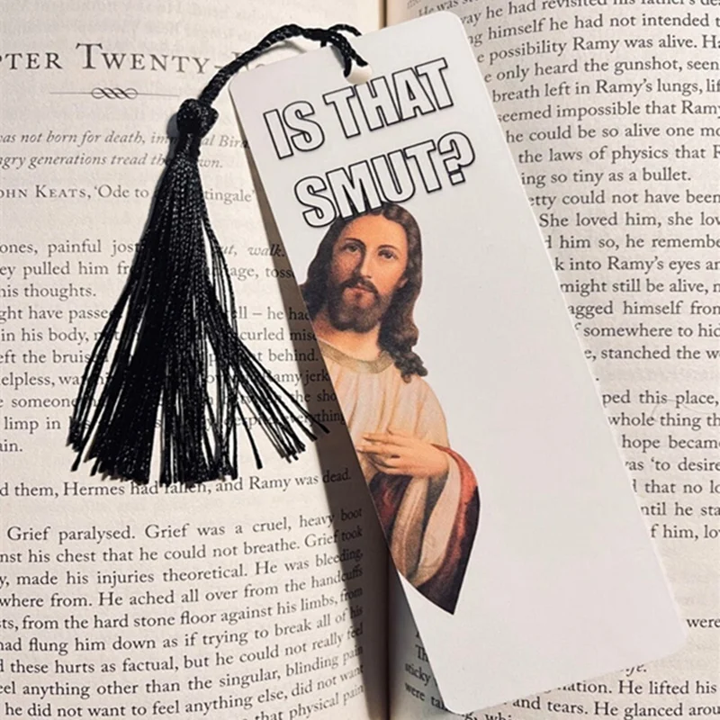 5 pcs Corner Peeking Jesus Smut Bookmark  Is That Smut? Christian bookmark Reading Book mark Stationery Supplies gift