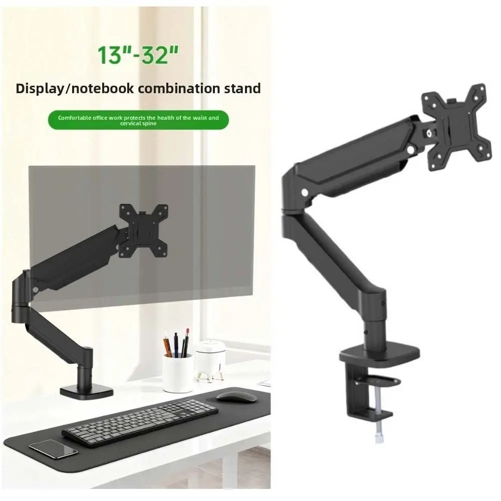 Desktop Mount Monitor Arm Stand with Tray 360 Multi-Direction Monitor Holder Ergonomic Expandable Monitor Bracket