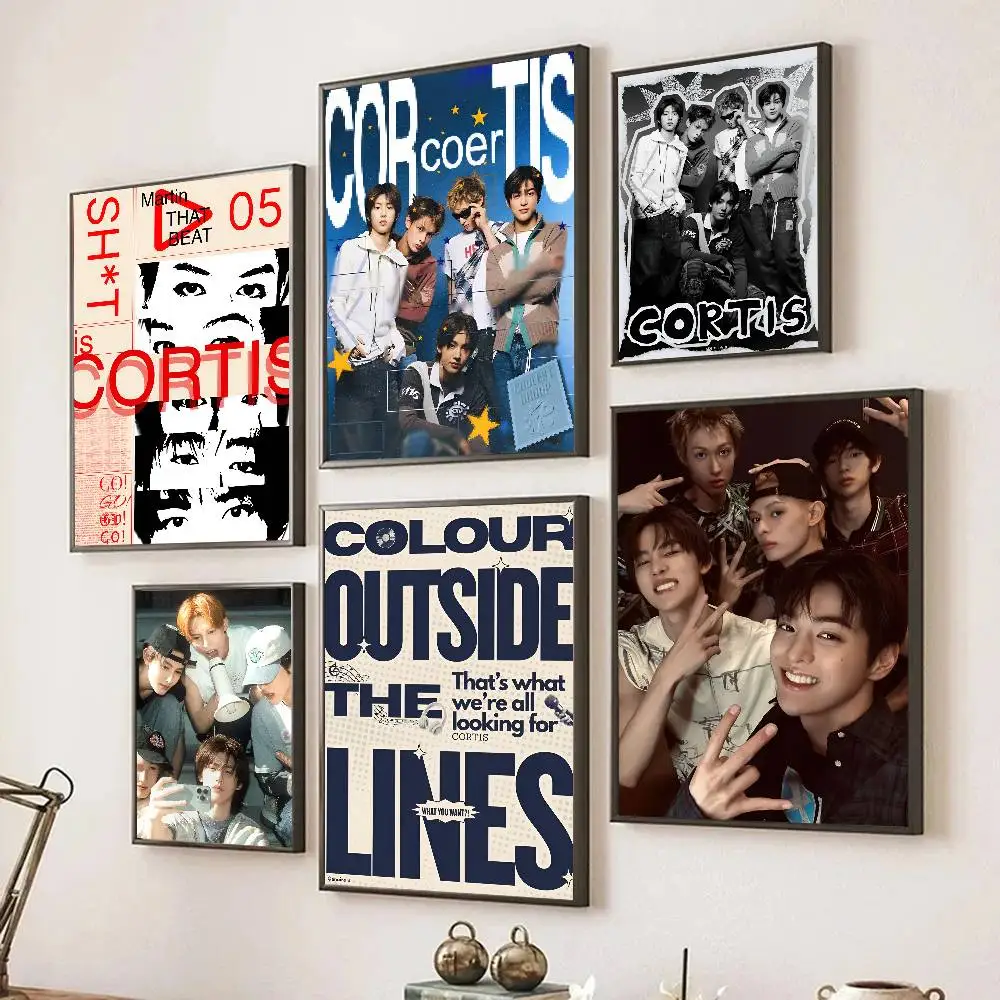 Póster Combinado de la Banda de Chicos Cortis, Arte Autoadhesivo para Decoración de Paredes de Habitaciones, Entradas y Restaurantes