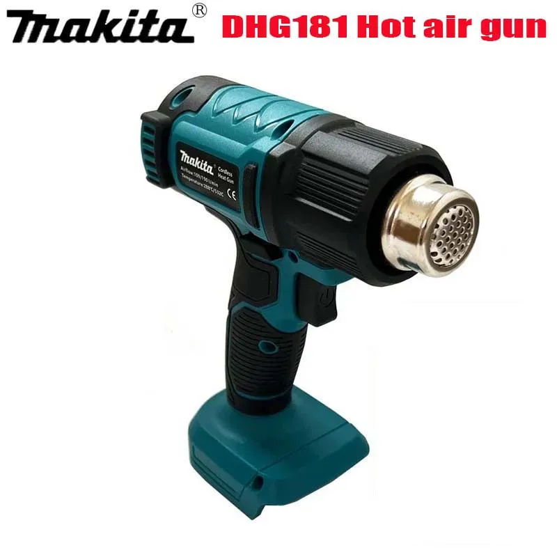Makita DHG181 18V LXT Akku-Heißluftpistole 150-550 ° C Einstellbare Temperatur 2-Gang-Luftstrom Tragbare Heißluftpistole für Schrumpffolienverpackung und Lackentfernung