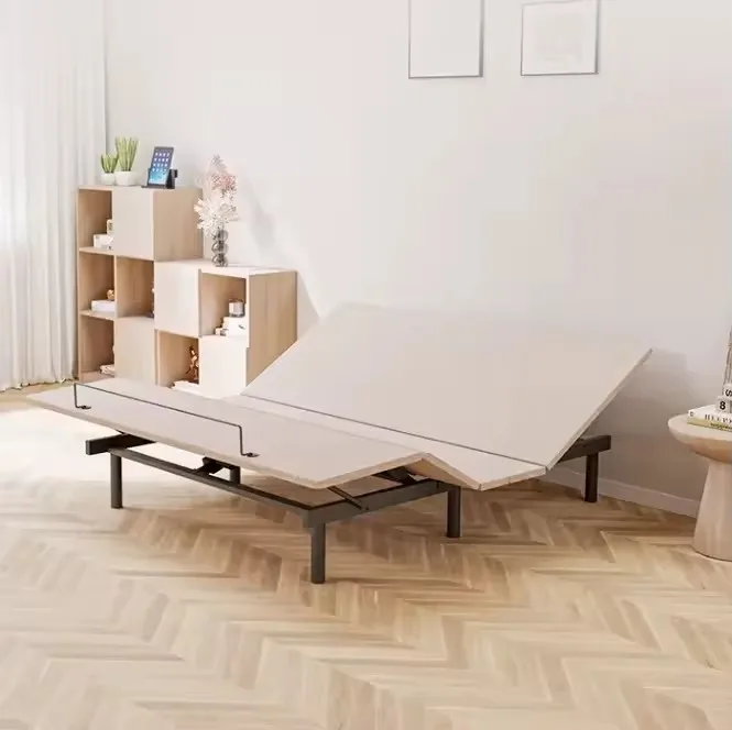 Adjustable Metal Bed Frame Made In China. Wireless Remote Control Of The Bed Frame By Mobile Phone APP