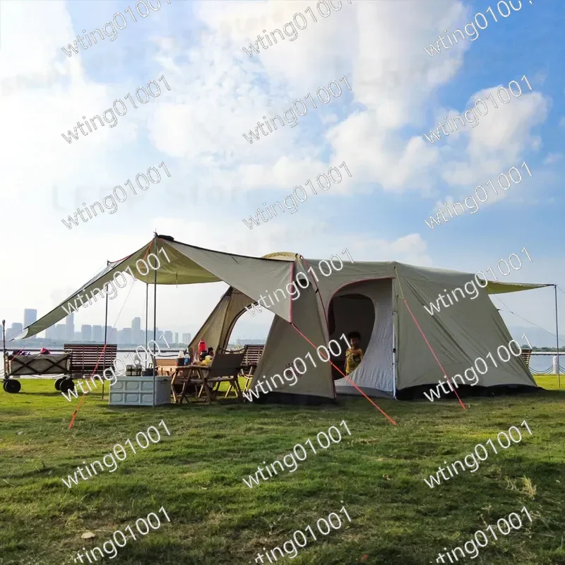 for One Room Living Room Tent Outdoor Camping Thickened Silver Glue Rainproof Quick Opening Automatic Tent Multi-person