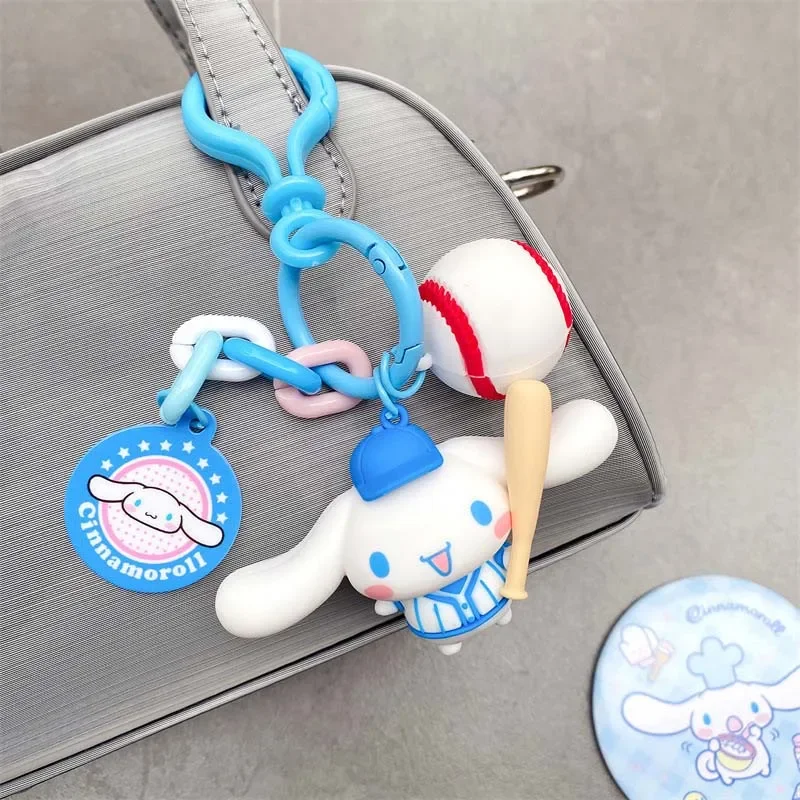

Sanrio Keychain Accessories Kuromi Keyring Doll Cinnamoroll Backpack Pendant My Melody Hello Kitty Pochacco Anime Toy Girl Gift