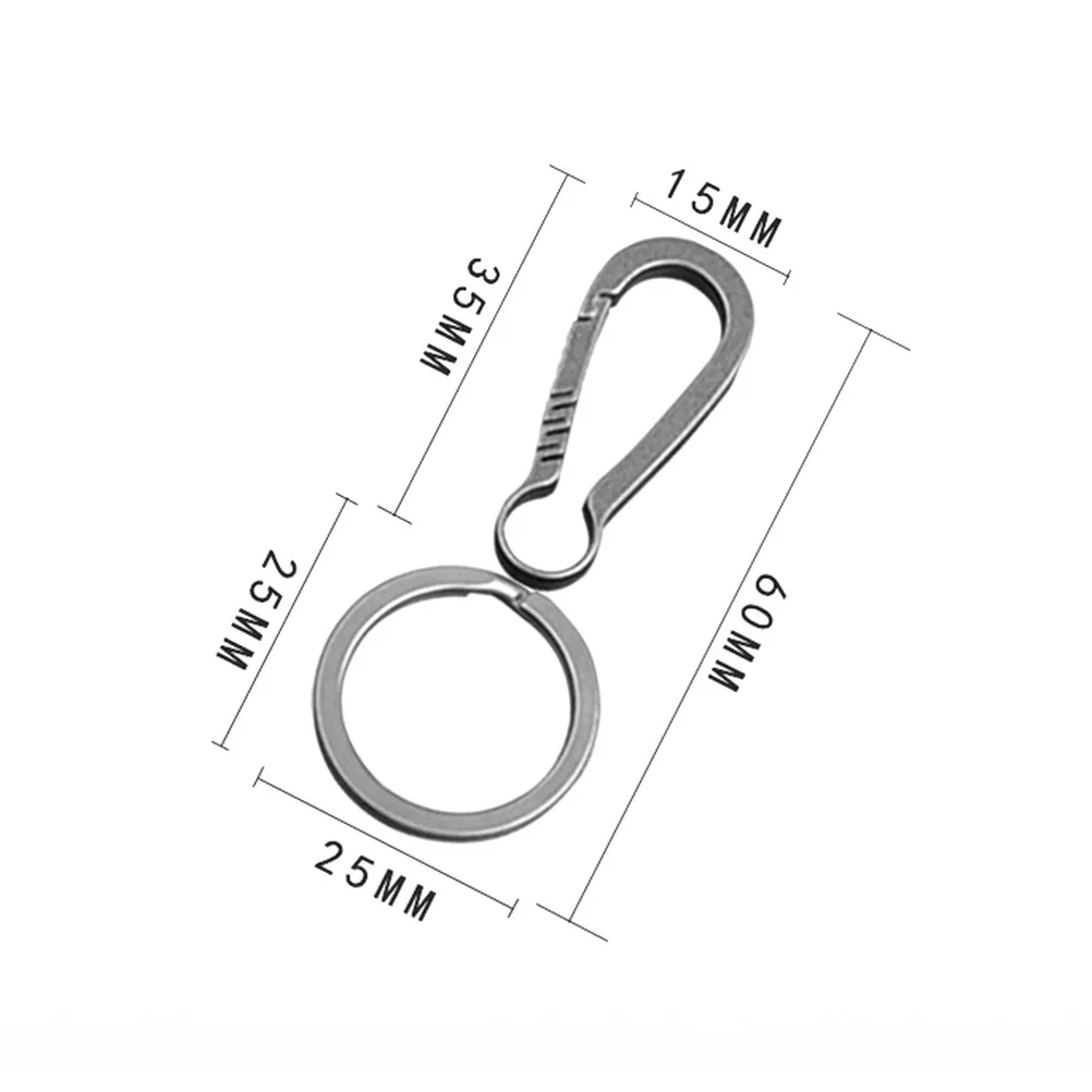 Titanium Alloy Key Ring Stable Bayonet Keychain Clip Lightweight Portable Key Holder Carabiner for Men Car Keys Easy Carry
