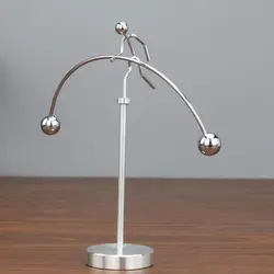 Stainless Steel Balance Ball Toy Creative Pendulum Cradle Iron Man Ornaments Decompression Desk Toy Early Education Tools Gifts