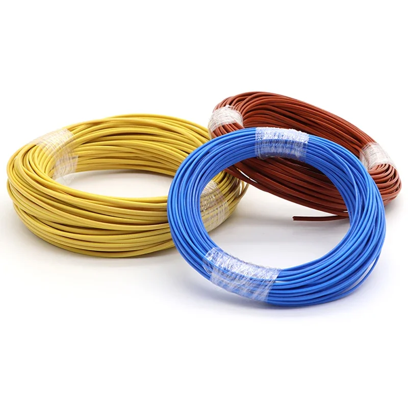2~50m K J T Type Thermocouple Wire 2 Cores PTFE Insulator Electronic Line High Temperature Measuring Compensation Cable