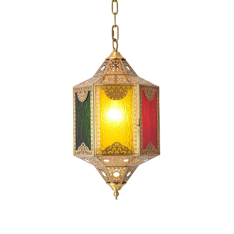 

Exotic romantic Turkey Xinjiang restaurant chandelier, hotel and homestay foyer clubhouse brass chandelier