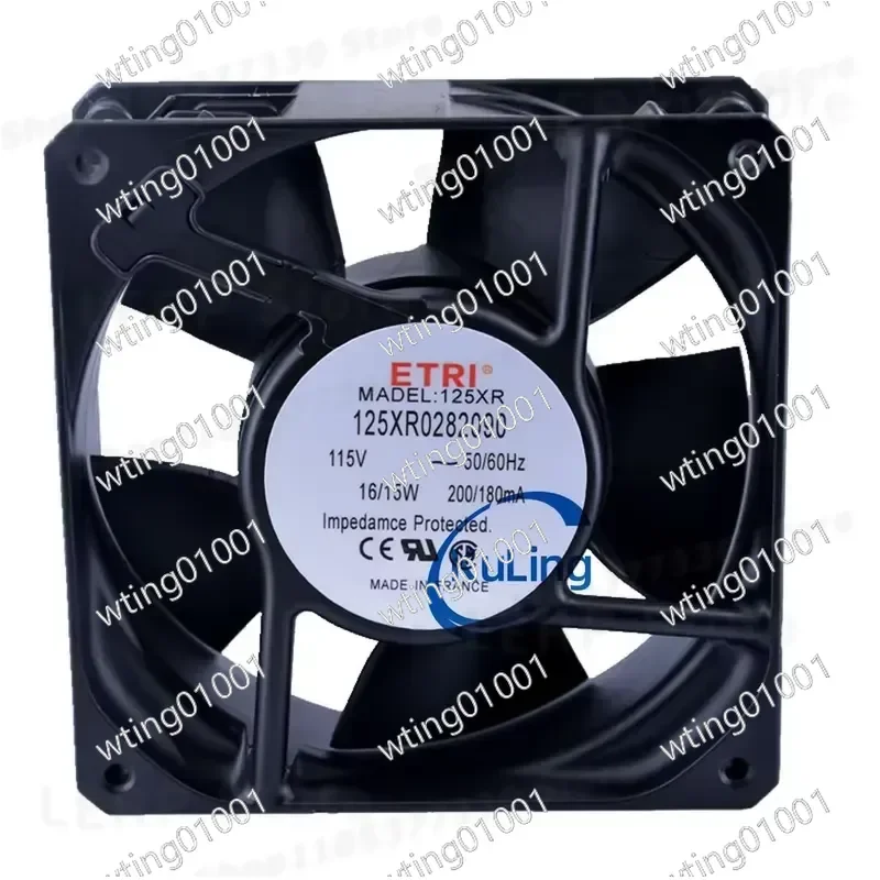 for ETRI 125XR0282090 High Temp Resistant Fan 12038 Size 115V 16W Aluminum Frame Cooling Blower Compatible with French