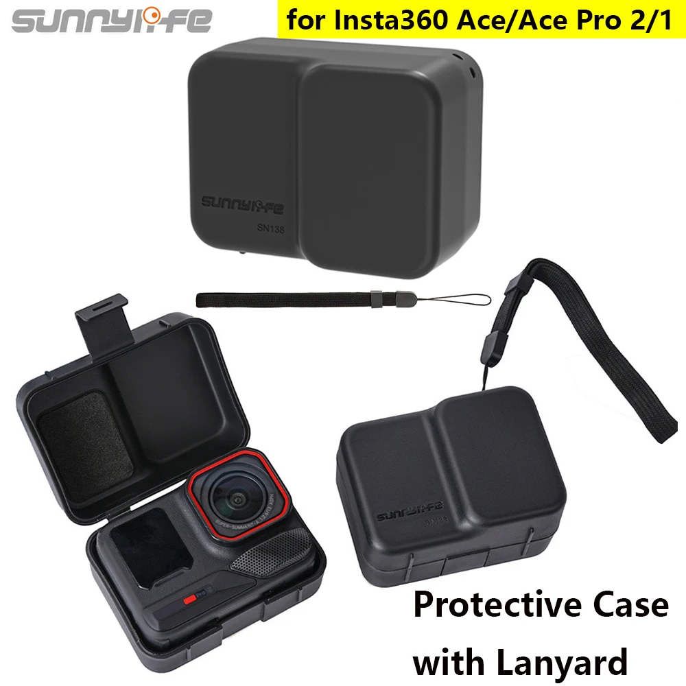 

Sunnylife Portable Storage Bag Travel Carrying Case Handheld Box For Insta360 Ace/Ace Pro 2/1 Camera Protective Case + Lanyard