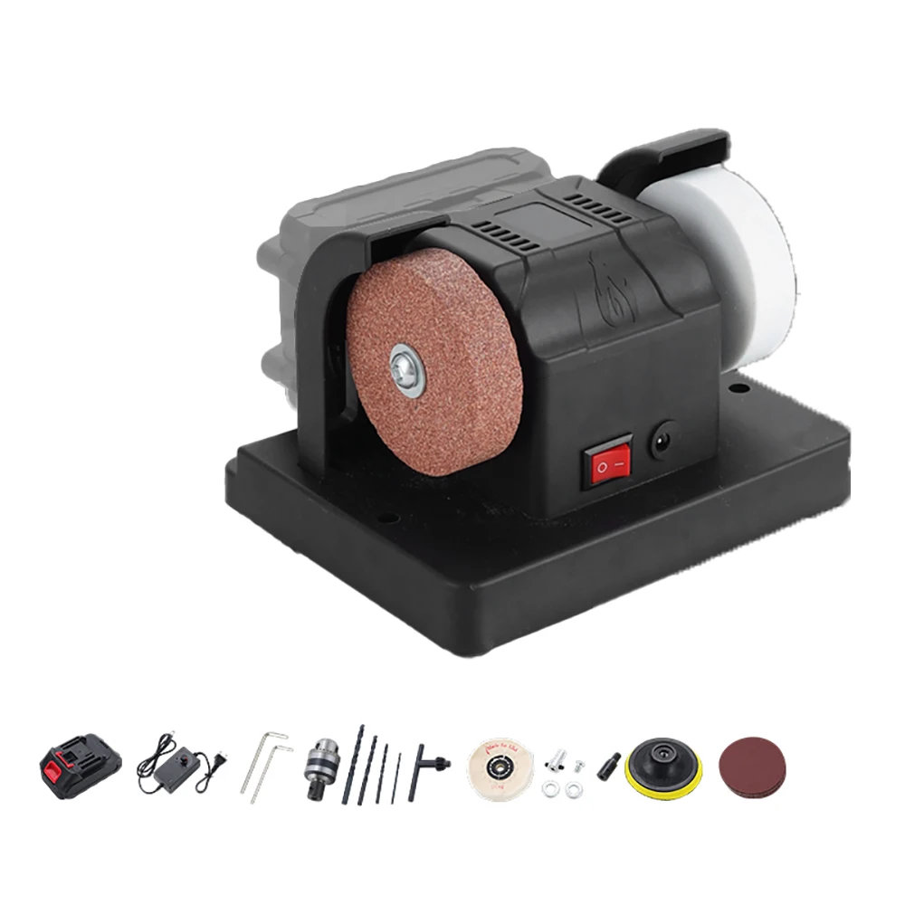 

220V Desktop Lithium-ion Battery Small Grinding Wheel Machine, Multifunctional Household Electric Drilling and Polishing Machine