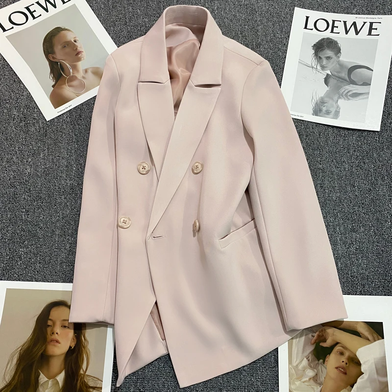 

Pale pink blazer female han edition of new fund of 2023 autumn leisure fashionable suit design feeling