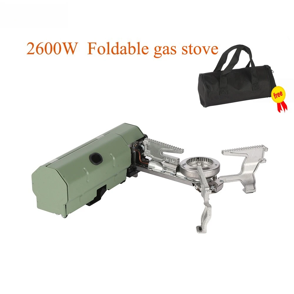 Portable Foldable 3-Core Butane Gas Stove Lightweight Camping Cooker Outdoor Burner for Hot Pot Tea Making Picnic