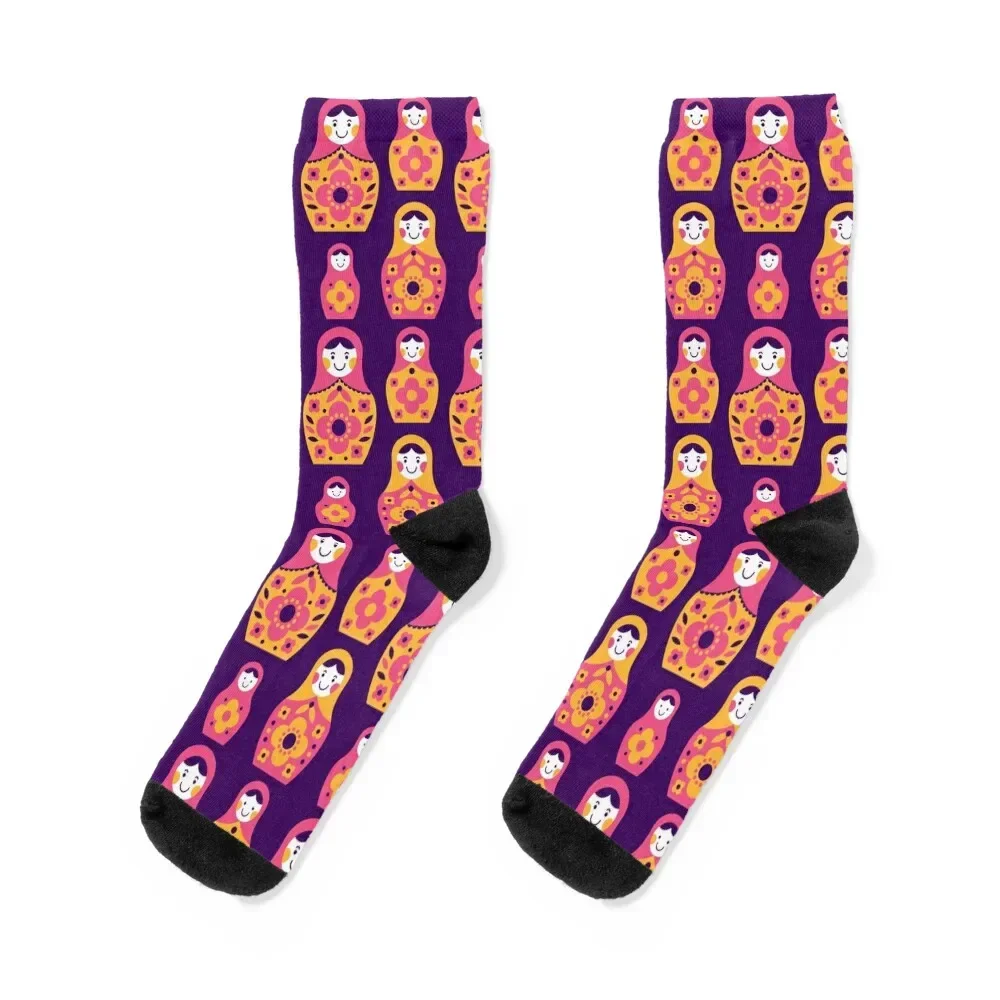 

Cute funny Russian doll Socks Sports man sport heated Men Socks Women's