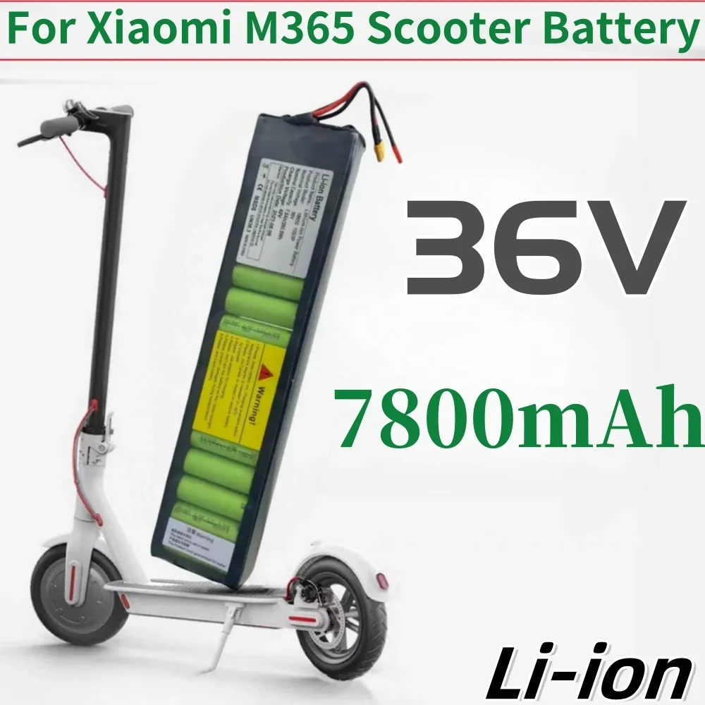 For Xiaomi M365 36V 7800mAh Electric Scooter  Li-ion Battery Pack Built-in BMS Protection Long-Lasting Range Without communica