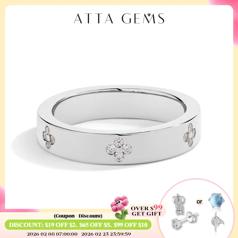 

ATTAGEMS Simple D VVS1 Moissanite Ring Round Cut 1.2mm S925 Sterling SIlver Wedding Band Jewelry For Women Shipping from the USA