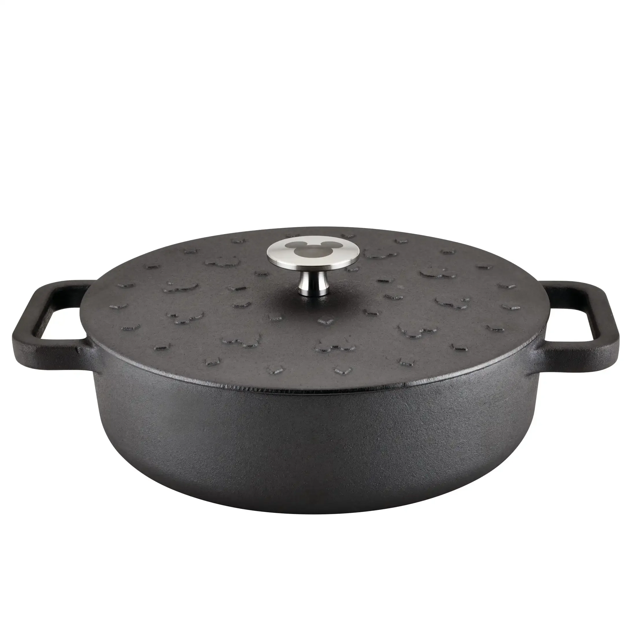 

3 Quart Cast Iron Shallow Casserole, Black
