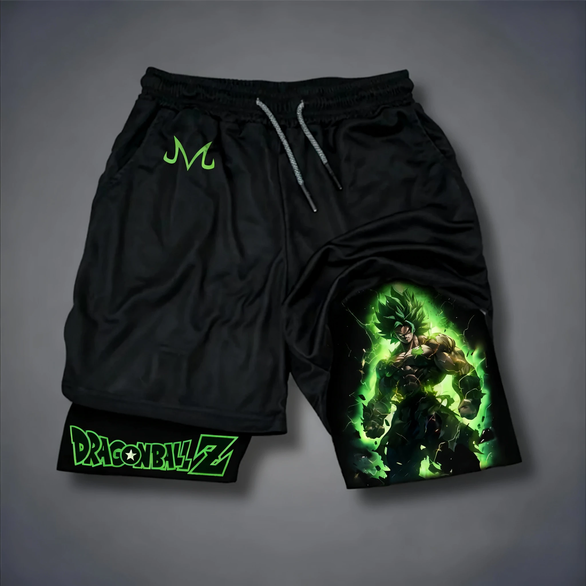 لعبة دراغون بول جوكو مطبوعة طبقة مزدوجة السراويل بانداي فضفاضة للرجال والنساء 2026 الصيف تنفس رياضي موضة السراويل