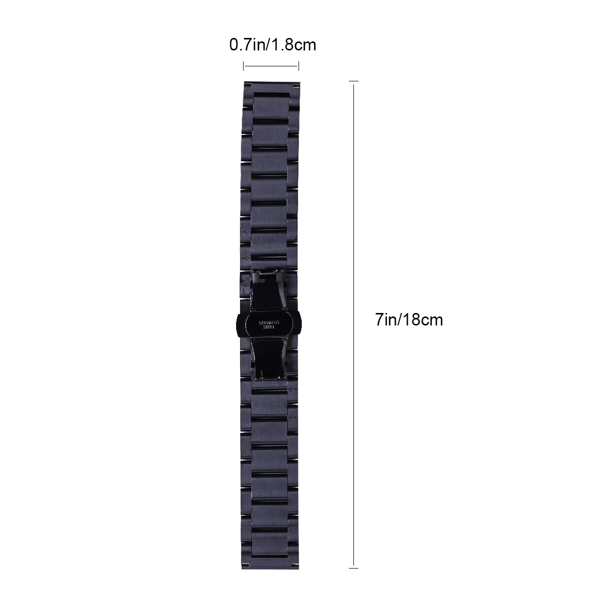 

18 Mm Scratch-resistant Watch Strap Straps Solid Comfortable 18mm Stainless Steel