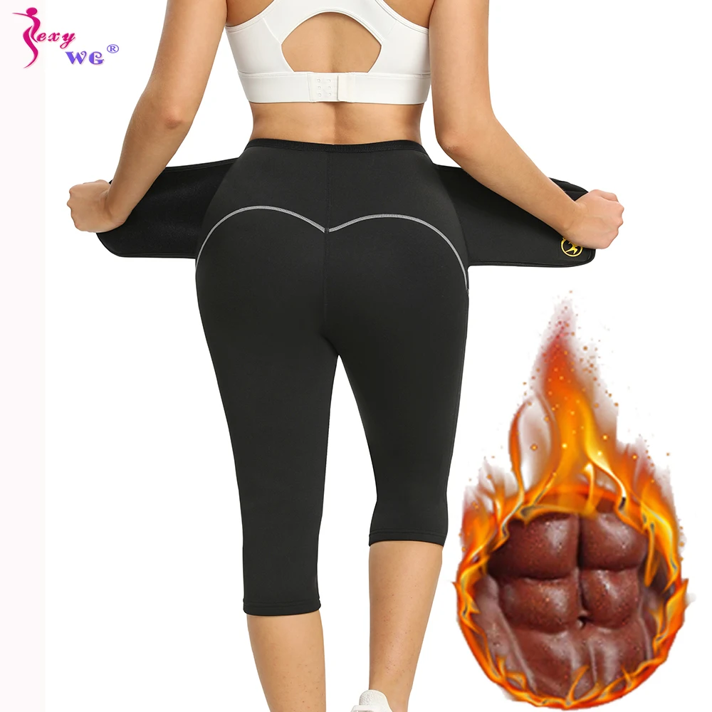 

SEXYWG Sauna Leggings for Weight Loss Neoprene Sweating Pants Waist Trainer Tummy Control Shapewear Slimming Trousers Workout