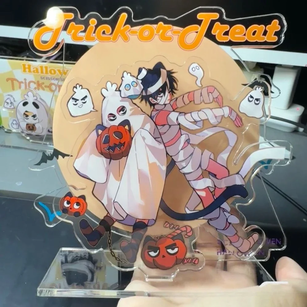 Anime novela asesina siete tijera siete acrílico señal de pie modelo dibujos animados Linda figura de tallo decoración de escritorio regalos para seguidores