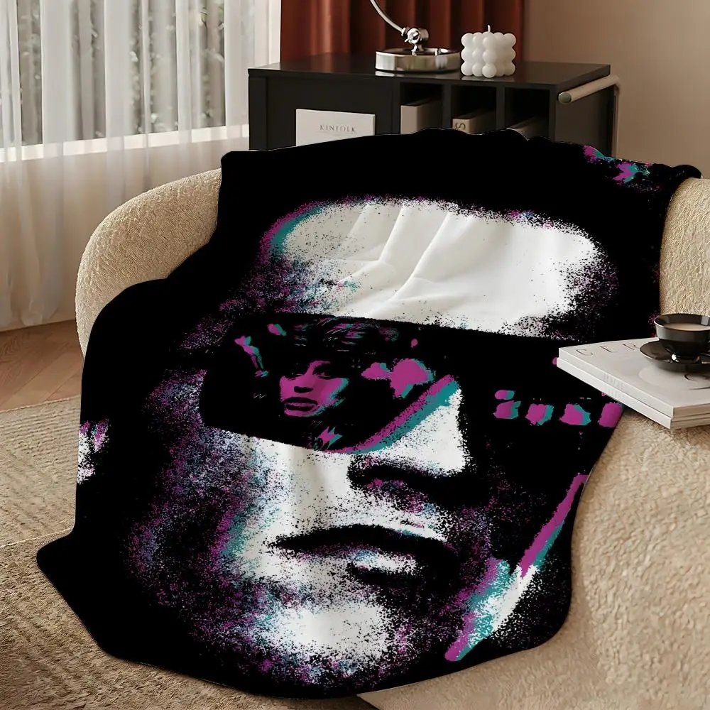 movie T-The Terminator-r Throw Warm Soft Flannel Blanket, Multi-use for Sofa Bed Camping Travel Nap