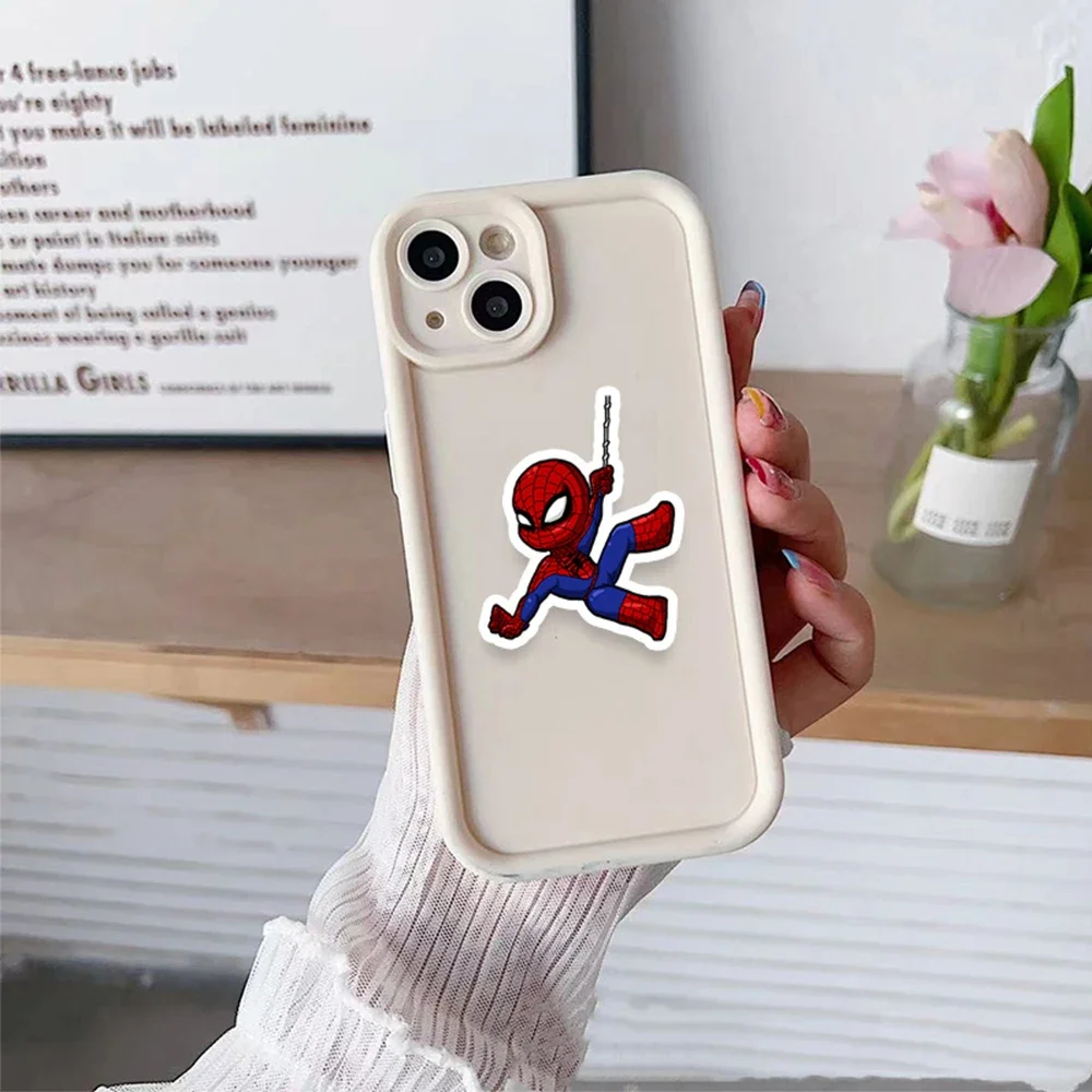 HEISS 50 Stück Cartoon Coole SpiderMan Aufkleber DIY Skateboard Kühlschrank Motorrad Gepäck PVC Wasserdichter Aufkleber Kinderspielzeug Geschenk – Detail 5