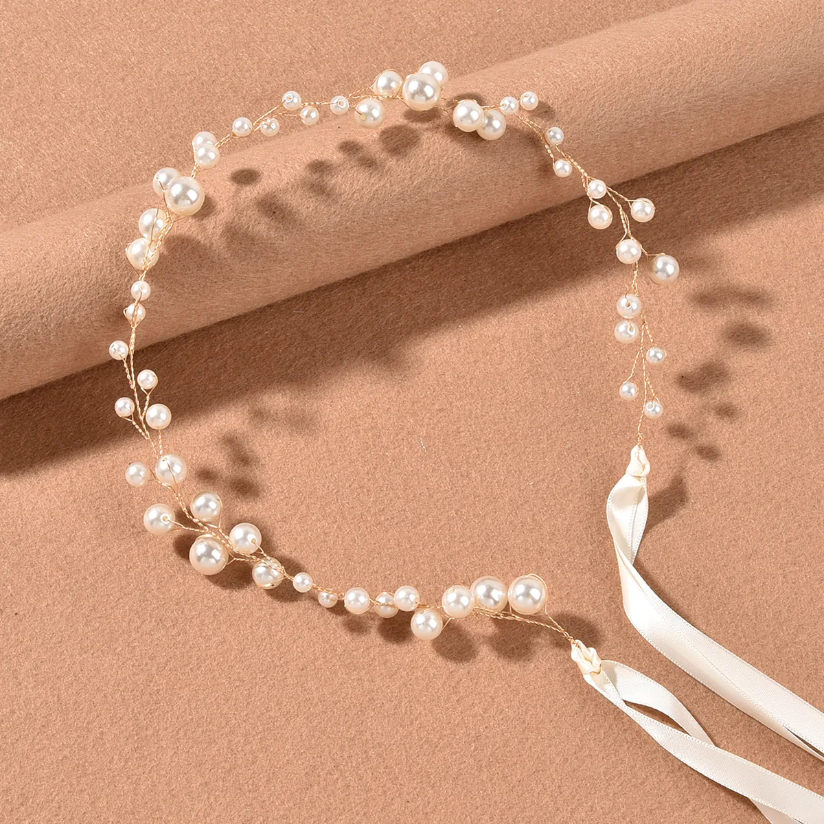 Handgefertigte Perlen-Blumen-Stirnbänder für Frauen, Braut-Diademe, Haarbänder, Braut-Deko, Hochzeits-Haaraccessoires, Königin-Stirnband, Geschenk – Detail 1