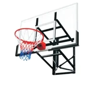 An der Wand montierter Basketballständer, transparente Rückwand, Reifenring, Durchmesser. 45vm 54" Zoll Basketballtor-Set für den Innenbereich, Großhandel OEM