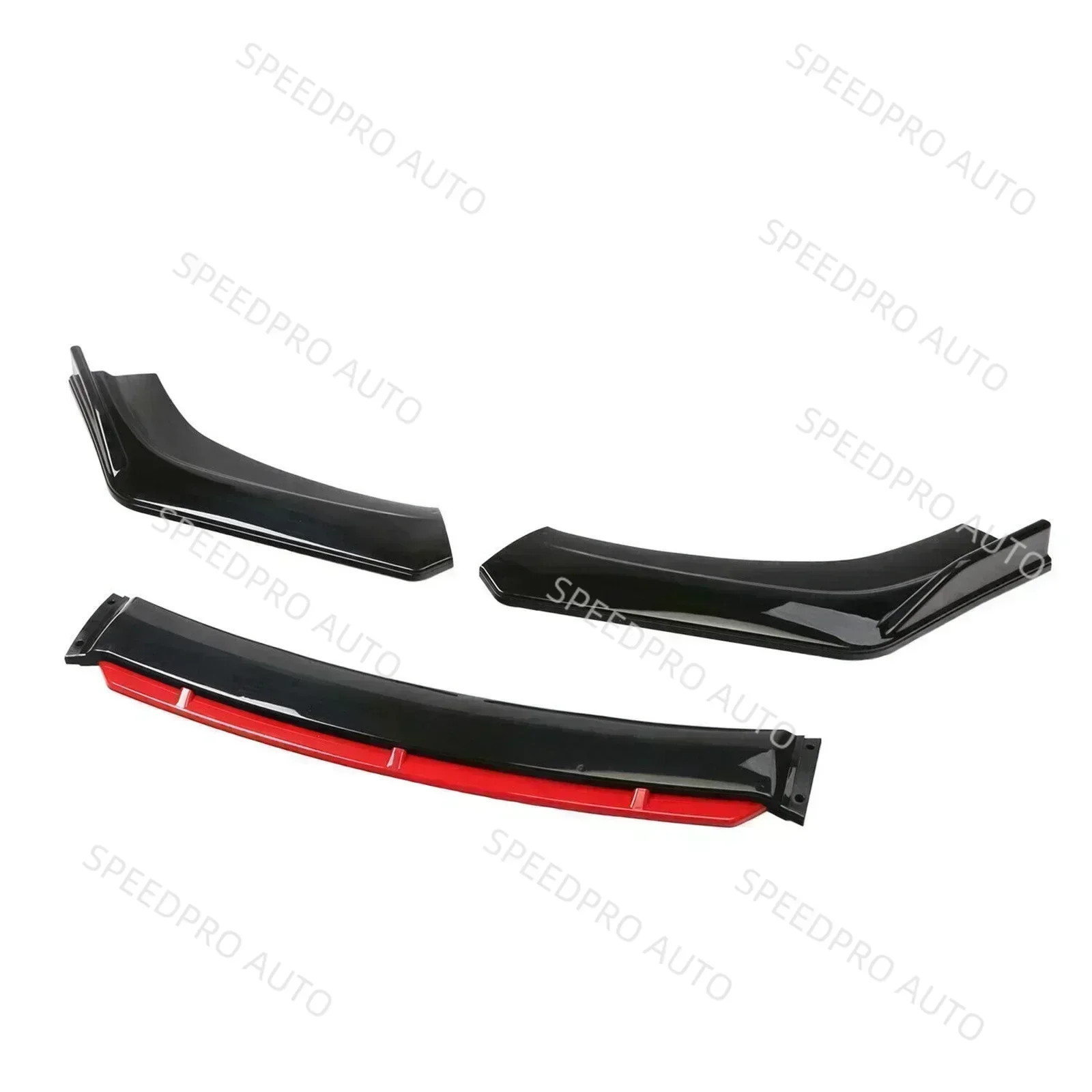 المصد الأمامي الشفاه ل مونت كارلو 2000-2007 سيارة المفسد الفاصل طقم الجسم ABS الوفير Canard الشفاه الفاصل اكسسوارات أسود #5