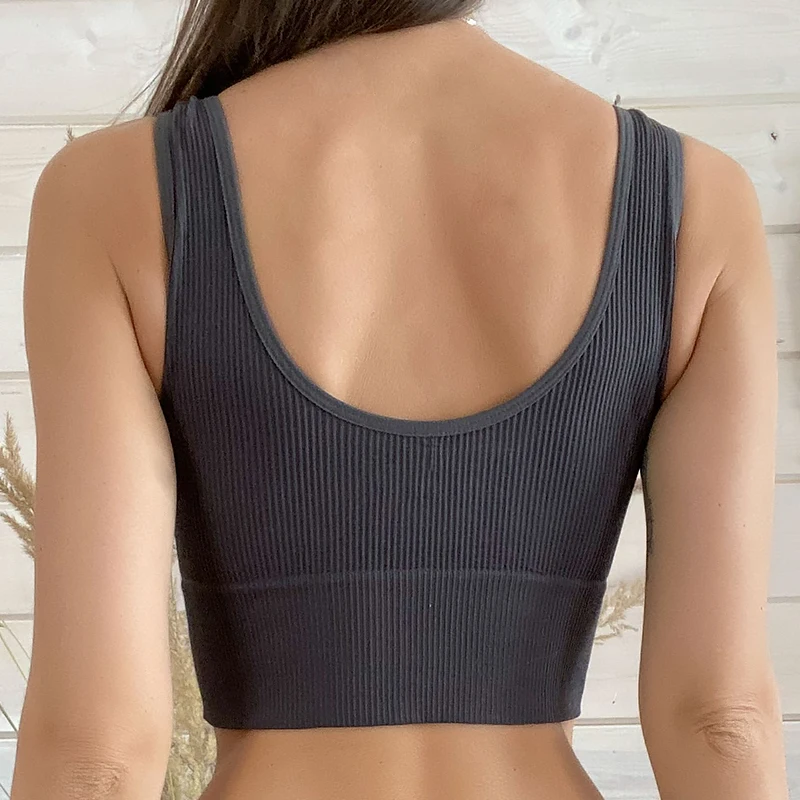 Training Bras Tops Summer Tank Tops Girls Crop Seamless Family Women Bras No Padded Ribbed Tee Teen Underwear U Back Camisole