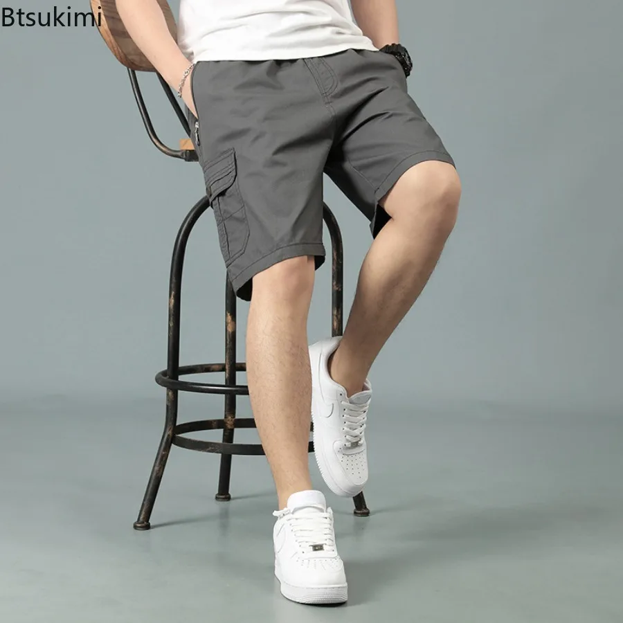 Oversized 5XL Men's Sports Casual Shorts Summer Fashion Straight Cargo Shorts Cotton Comfortable Beach Running Baggy Short Pants