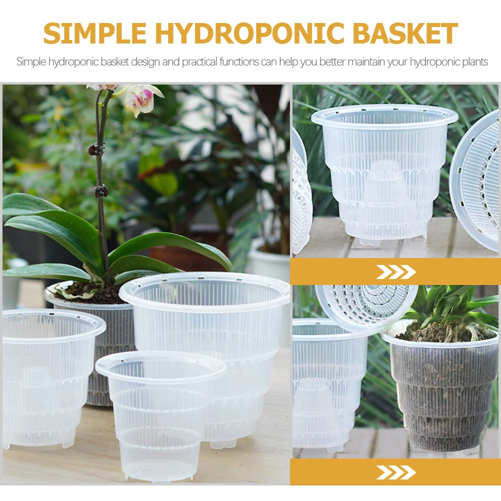 سلة بلاستيكية للزراعة المائية، وعاء شبكي للحديقة، تصميم مجوف آمن ومتين يعزز النمو الصحي ومقاوم للتآكل والمستقر #4