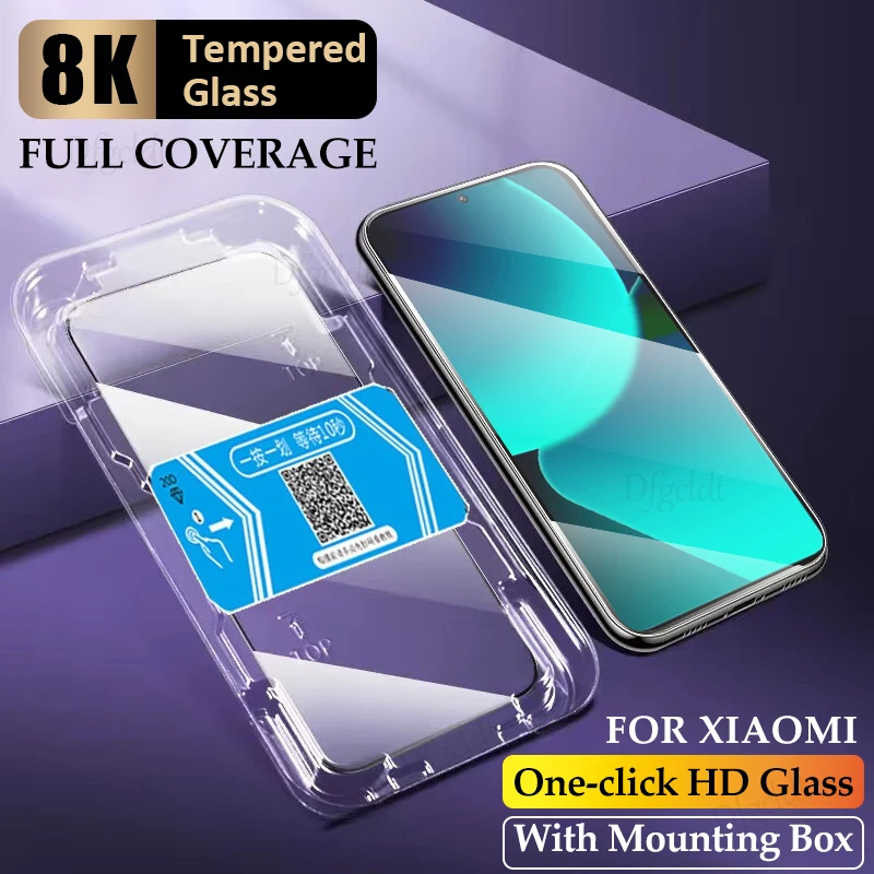 

8K One-click Installation Tempered Glass For Xiaomi 13T 12T 11T 10T Lite Screen Protector For Mi Black Shark 5 RS 4 4S Pro Glass