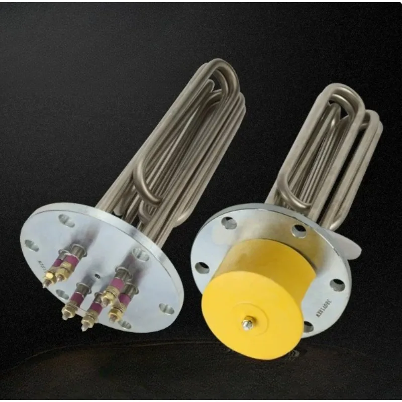 140 Flange 380V Steam Generator Steam Engine Boiler Electric Heating Tube High-power Stainless Steel Length 280mm Aperture 120mm