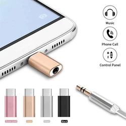 Convertitore Jack portatile da USB tipo C a 3.5mm adattatore Audio per cavo Mini auricolare per adattatore di linea Aux per cuffie Huawei Xiaomi