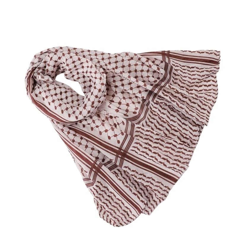 Hijab Lightweight Checked Arabian Abaya Headwrap Kaftan Desert Neckscarf