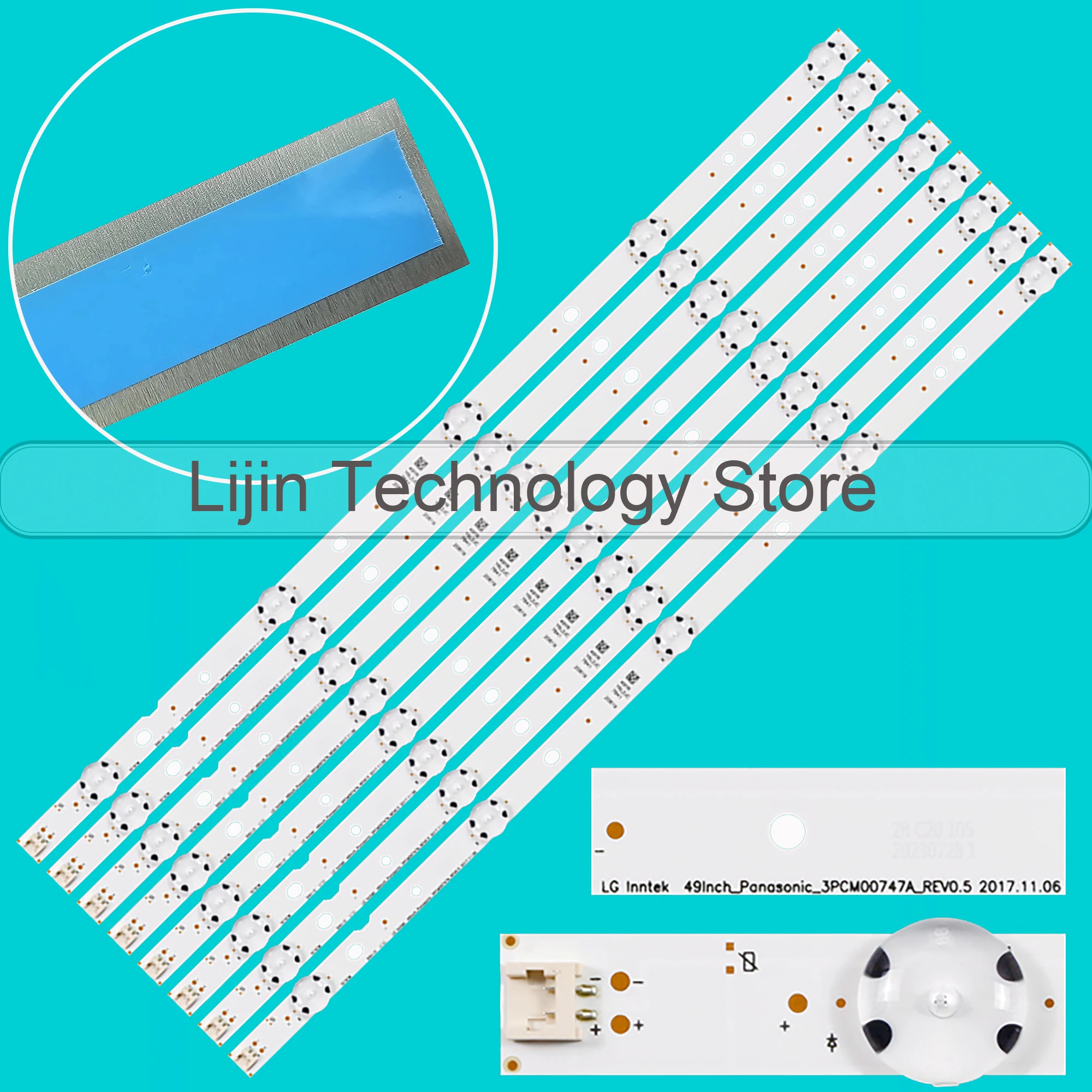 tira conduzida para tx49es500b tx 49ds500e tx 49ds500b tx 49es400b tx49fx600e innotek 49inchpanasonic3pcm00747arev05 01