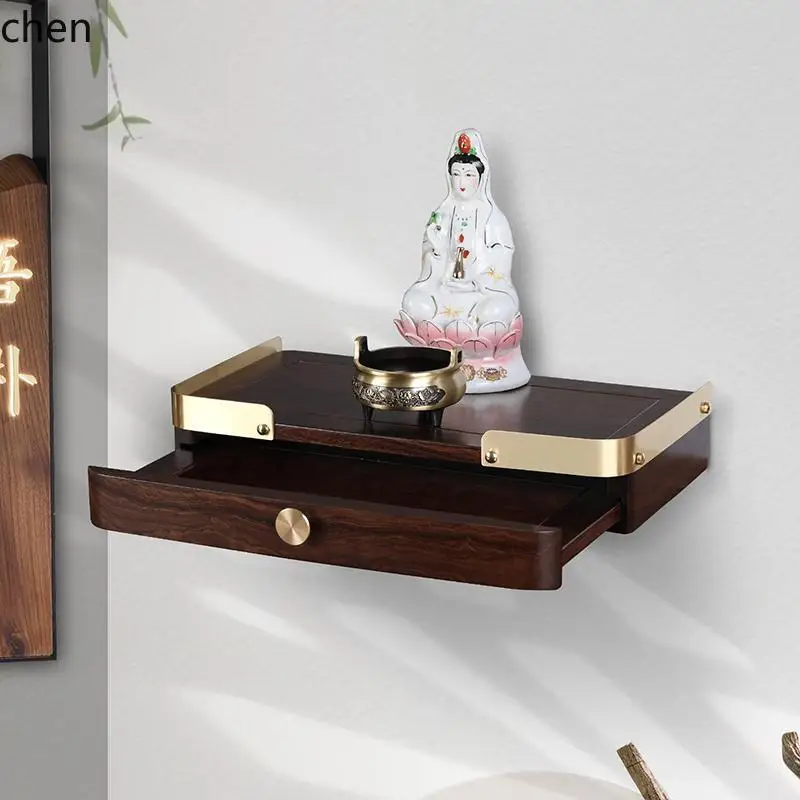

LXC Solid Wood Small Altar Drawer-Type Red Sandalwood High-End Buddha Cabinet Guanyin Statue Offering Table Guan Gong Altar